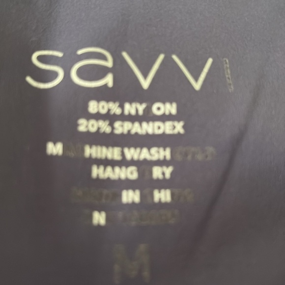 SAVVI Leggings Compression Mid Rise  Medium Purple Gray - Picture 6 of 6